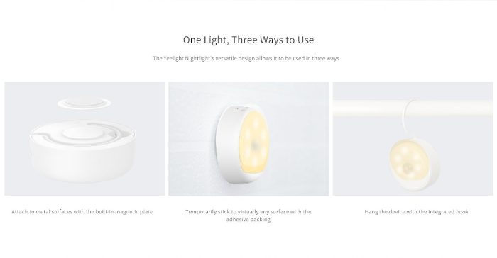 Buy Xiaomi Yeelight Rechargeable Night Light Sensor at kiboTEK Spain