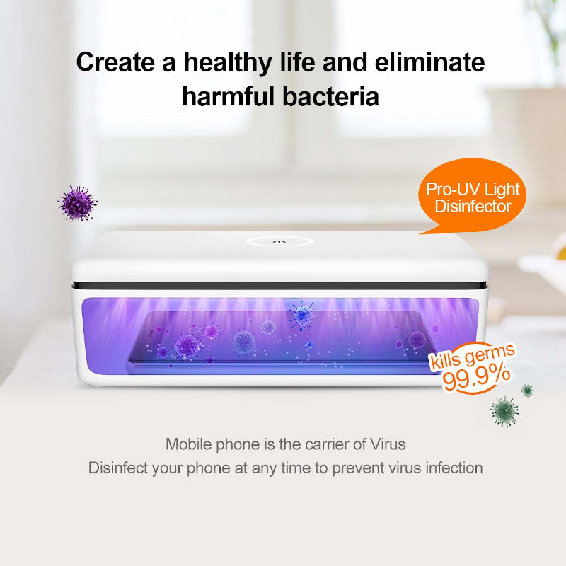 Esterilizador UV. Elimina el 99,9% de lo virus y gérmenes. MOBILE+