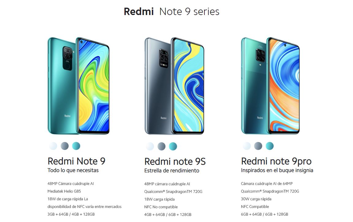 Los Redmi Note 9, Note 9S y Note 9 Pro de Xiaomi, explicados
