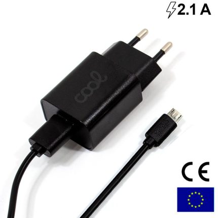 Caricabatterie Connettore di rete Micro-usb COOL Universal 2.1Amp Kit 2 in 1 Nero