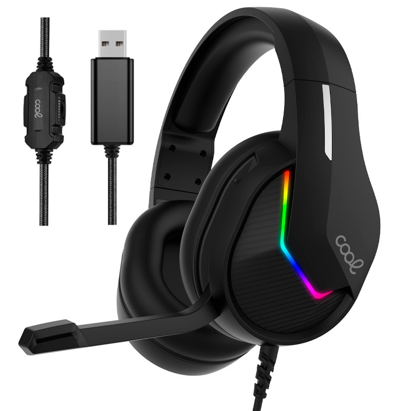 Acheter Casque Gaming Stéréo PC / PS4 / PS5 / Xbox Lighting COOL Storm Noir  USB 7.1 - kiboTEK