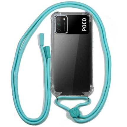 COOLE Hülle für Xiaomi Pocophone M3 / Redmi 9T Light Blue Cord