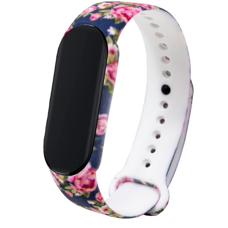 Buy COOL Strap for Xiaomi Mi Band 5 / Mi Band 6 / Amazfit Band 5 Flower  Print - kiboTEK