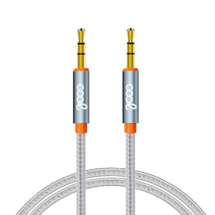 Cable 3.5 mm Jack to 3.5 mm Jack COOL Audio-Audio Nylon Silver (1m)
