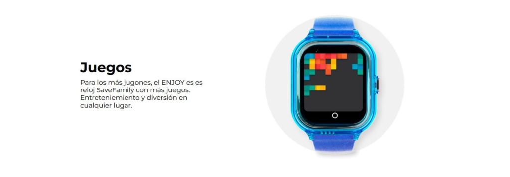 SaveFamily Reloj Enjoy Smartwatch para niños con 4G y GPS Negro