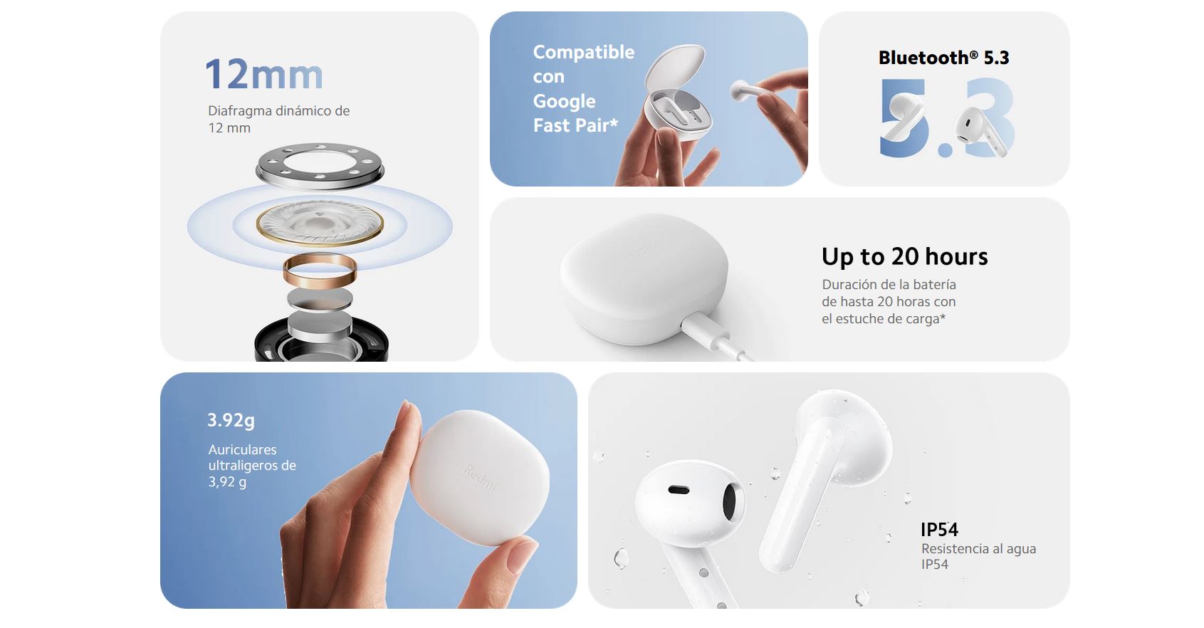 Buy Xiaomi Redmi Buds 4 Lite / Bluetooth Headphones ▷ online store kiboTEK  Spain ®