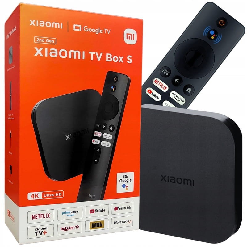 Xiaomi Mi Box S 2nd Gen AndroidTV Mi TV Stick 4K HDR Box 2GB + 8GB ROM 5G  WiFi Google TV Box S 2nd Gen