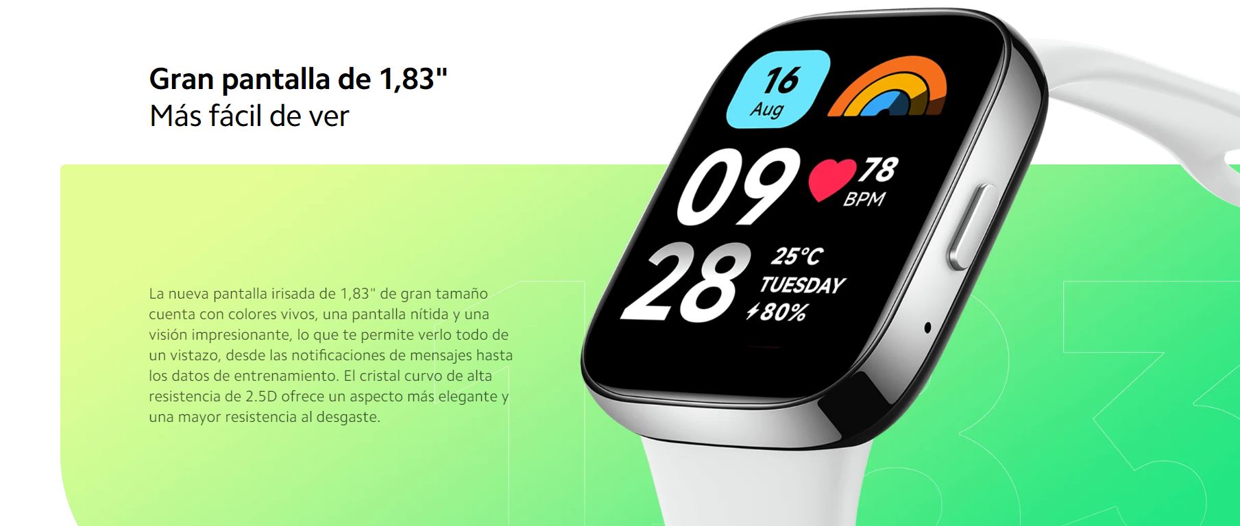 ▷ Reloj Xiaomi Redmi Watch 3 Active Gris