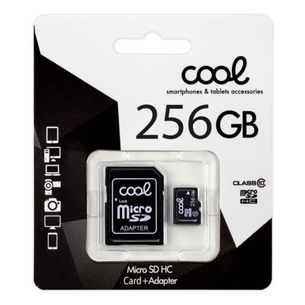 Micro SD Memory Card with Adapt. x256 GB COOL (Class 10)