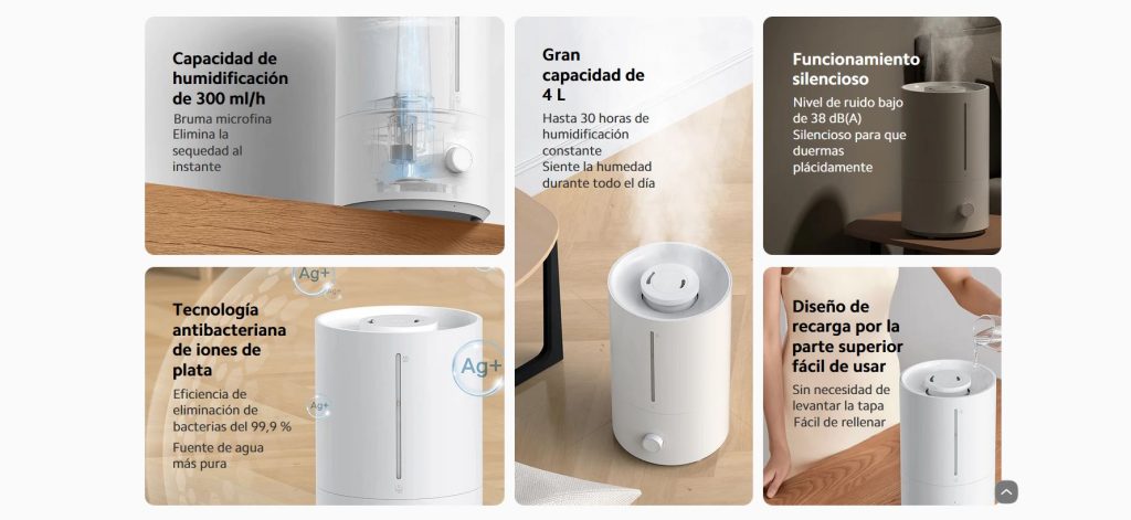 Humidificador de Aire 2 Lite Xiaomi 4L, Hogar inteligente, Xiaomi, Todas, Categoría