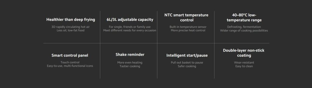 kiboTEK xiaomi fryer 6l 8