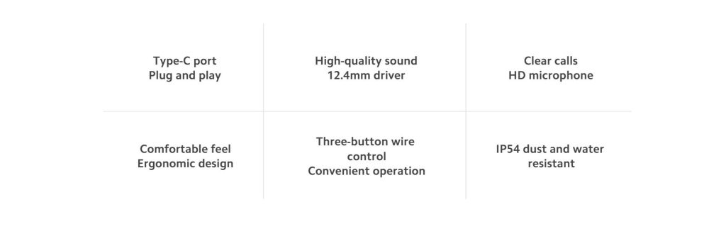 kiboTEK xiaomi earphones tipo c 2