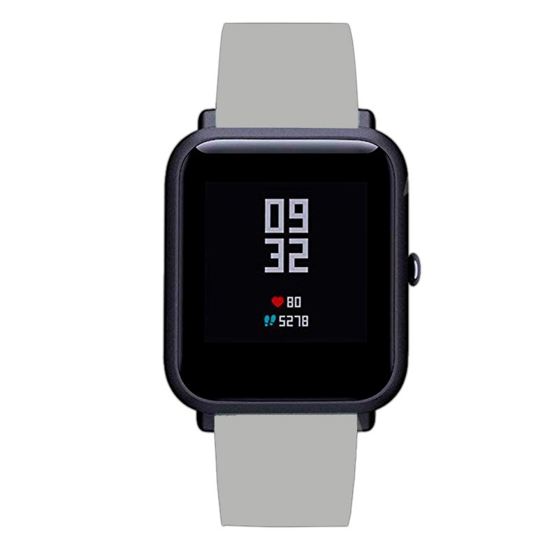 Correa Universal 20mm Amazfit Bip / GTS / Bip Lite / Huawei / Samsung / COOL Goma Gris 2 kiboTEK correa 20mm gris goma 002