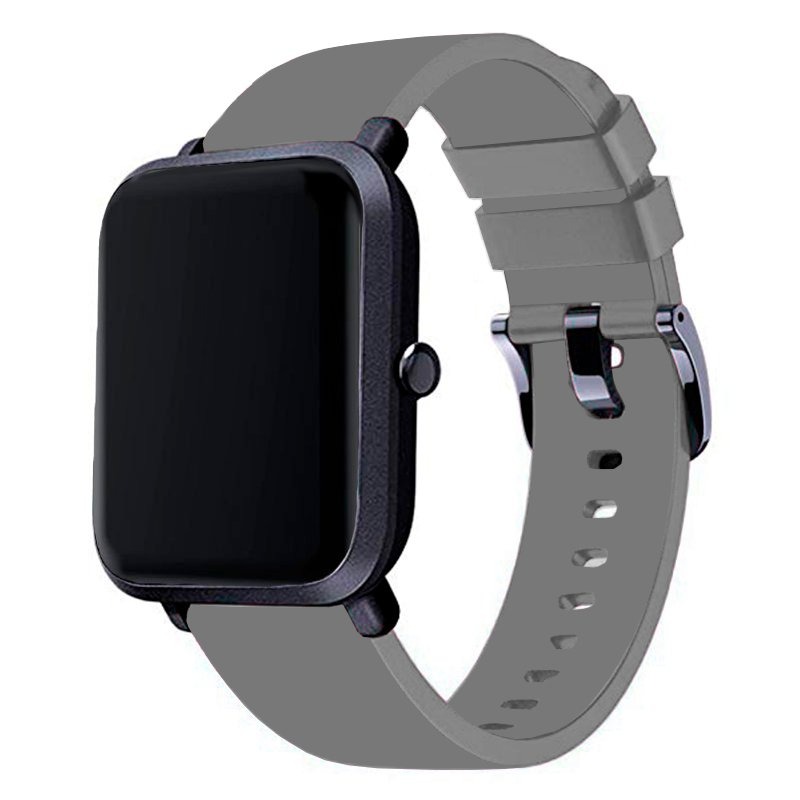 Correa Universal 20mm Amazfit Bip / GTS / Bip Lite / Huawei / Samsung / COOL Goma Gris 1 kiboTEK correa 20mm gris goma 003