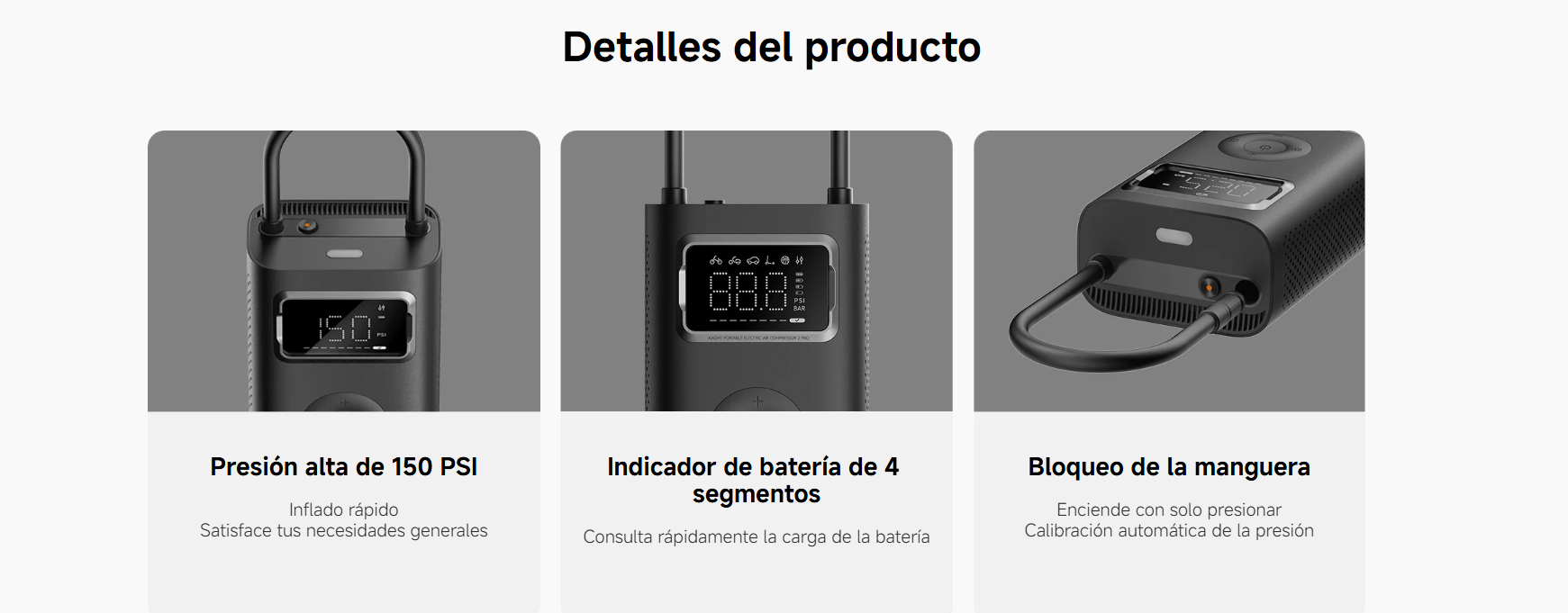 Compresseur d'air électrique portable Xiaomi 2 Pro 11