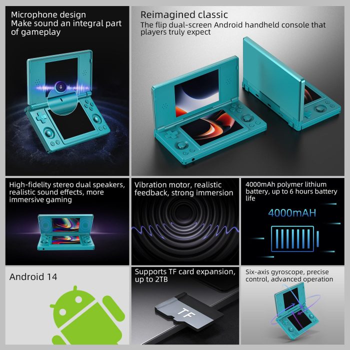 Buy Anbernic RG DS Portable Retro Console Android 14 - kiboTEK