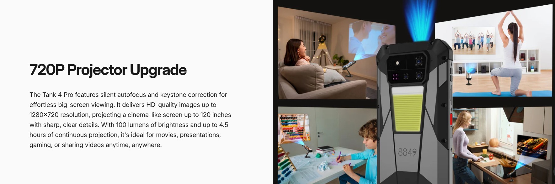 kiboTEK Unihertz 8849 Tank 4 Pro Cinema Projector 5G 009