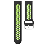 Universal 20mm Rubber Strap Black-Green COOL