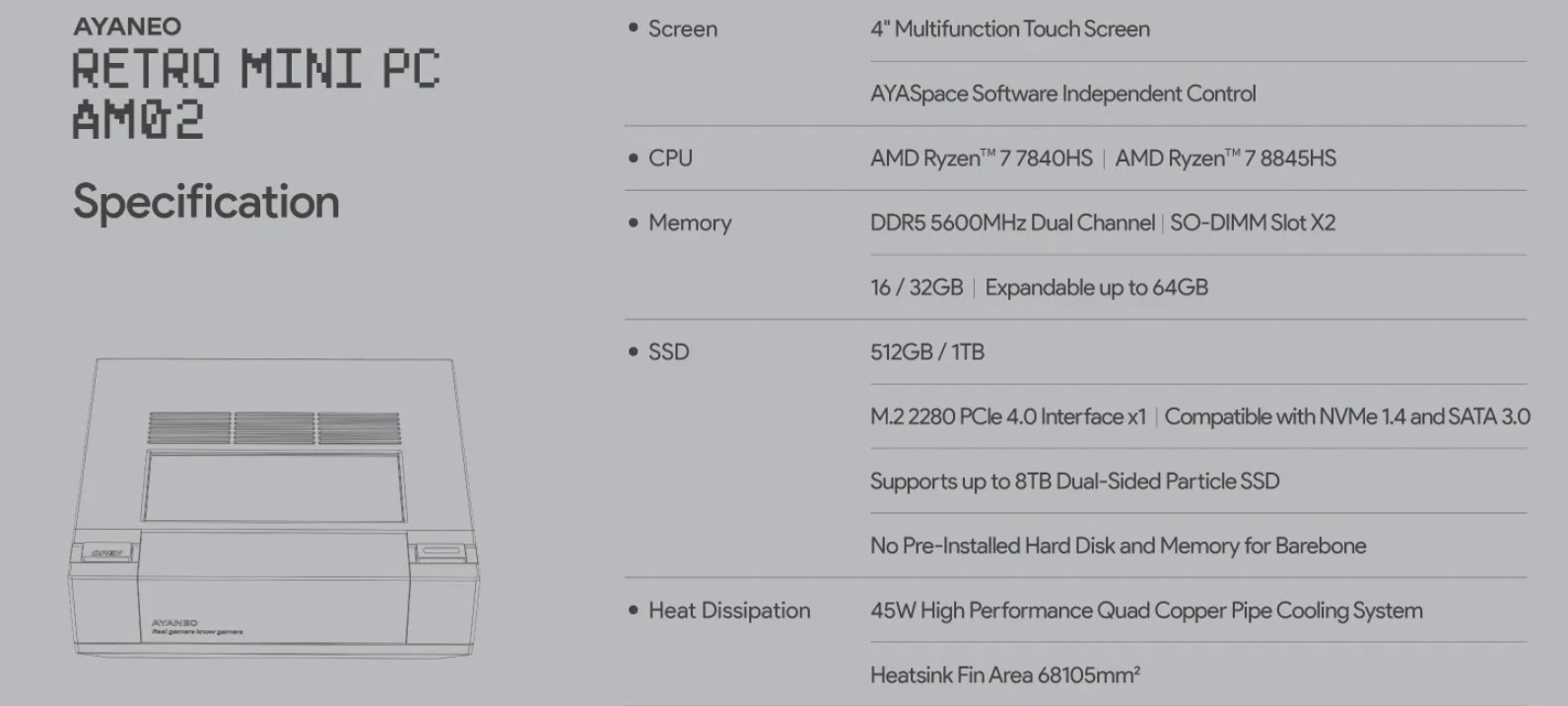 kiboYEK AYANEO RETRO MINI PC AM02 035