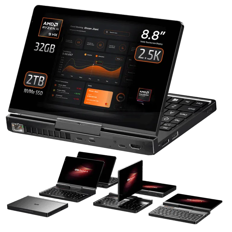 kiboTEK_gpd_pocket_4_ai_370_001 GPD Pocket 4 AI 9 HX 370 32GB+2TB - Imagen 1