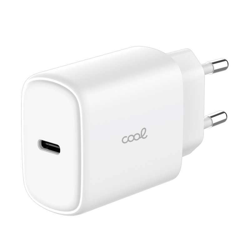 Cargador Red Universal Fast Adapt. (PD) Tipo-C COOL (25W) Blanco + Cable Tipo-C a Tipo-C - Image 4